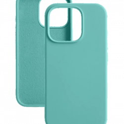 Чехол накладка силикон Silicone Case iPh 16 Pro Max мятный аналог