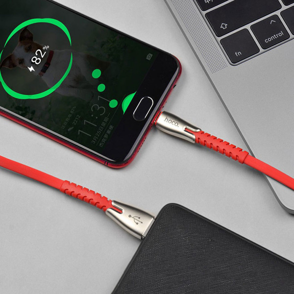 Кабель USB - Micro USB Hoco U58 1,2м 2,4A красный