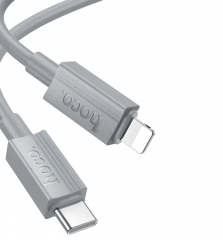 Кабель Type-C - Lightning Hoco X107 1м 3A 27W серый