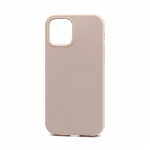 Чехол накладка силикон Silicone Case iPh 12/12 Pro пыльно-розовый аналог