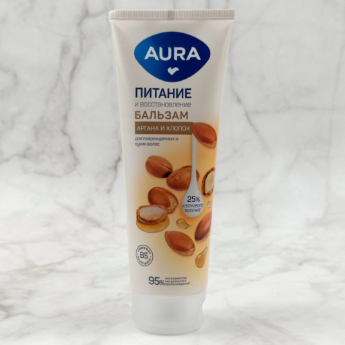 Бальзам для волос Aura с маслом арганы Питание и восстановление 250мл 016613