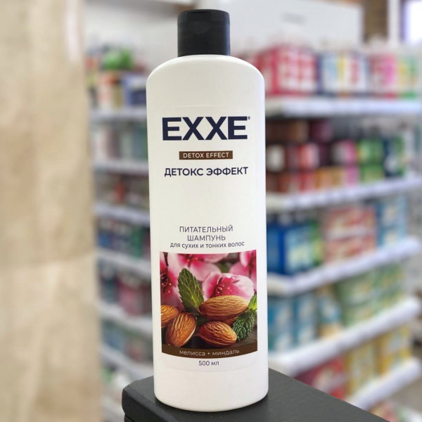 Шампунь Exxe Детокс эффект с мелиссой и миндалем Питающий 500мл 979284