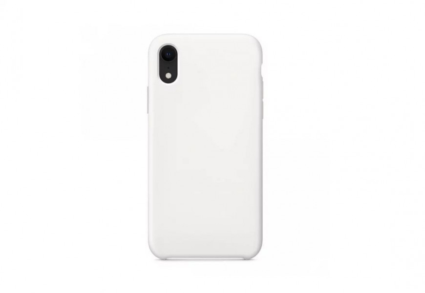 Чехол накладка силикон Silicone Case iPh XR белый аналог