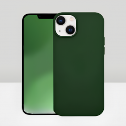 Чехол накладка силикон Silicone Case iPh 14 зеленый аналог