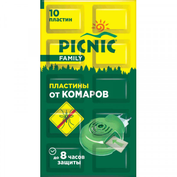 Пластины от комаров в фумигатор Picnic Family 10шт