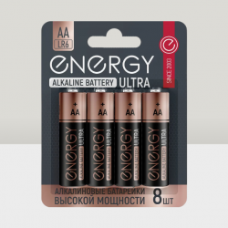 Батарейки Energy Ultra LR6 АА 8BL алкалиновые (щелочные) 8шт 104980