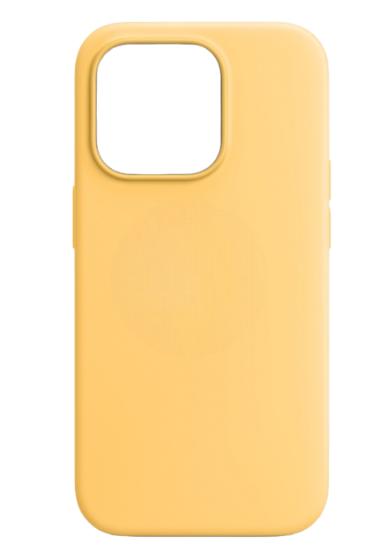 Чехол накладка силикон Silicone Case iPh 14 желтый аналог