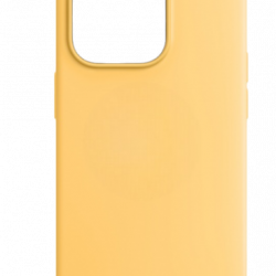 Чехол накладка силикон Silicone Case iPh 14 желтый аналог