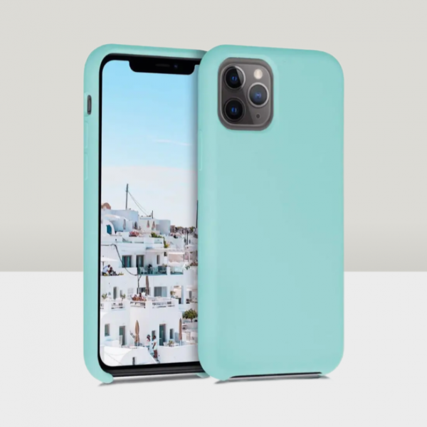 Чехол накладка силикон Silicone Case iPh 11 Pro Max бирюзовый аналог