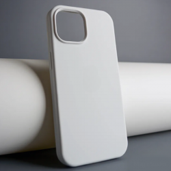 Чехол накладка силикон Silicone Case iPh 15 белый аналог