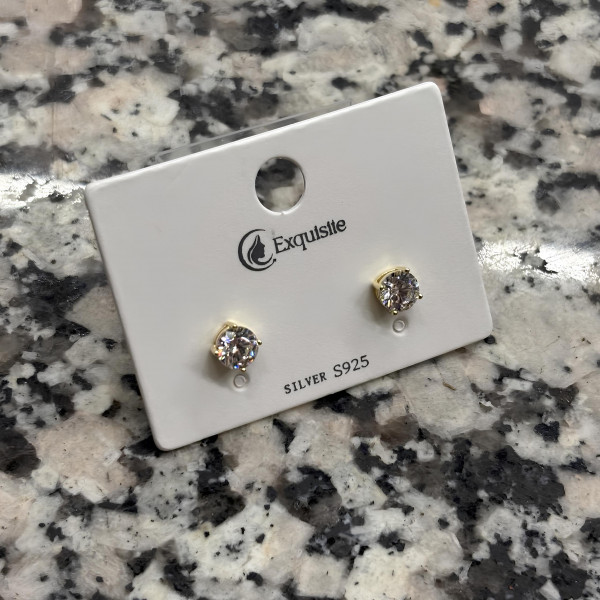 Серьги-пусеты LB Exqulslte Y1022G металл золотые-