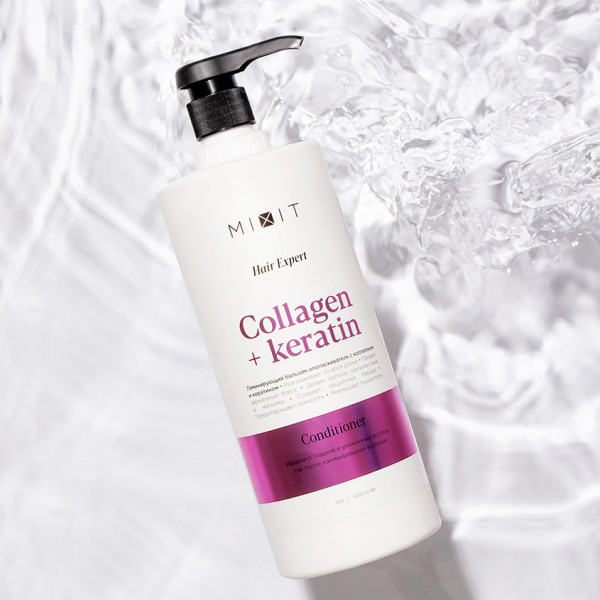 Бальзам-ополаскиватель для волос MIXIT Collagen + keratin Ламинирующий 1л 211663
