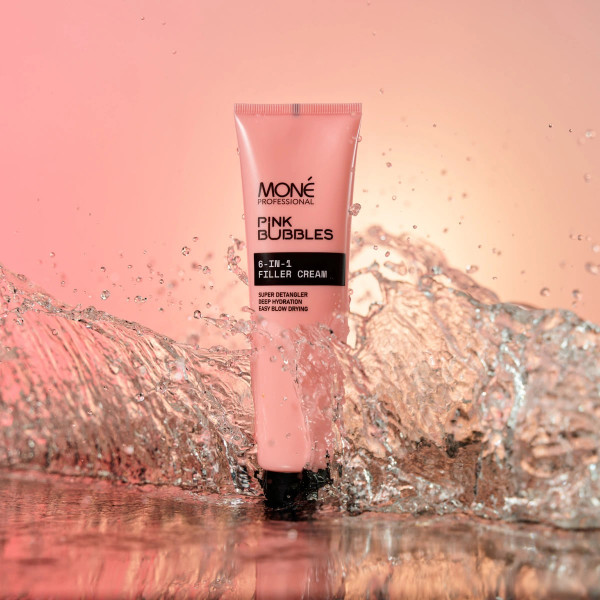 Крем-филлер для волос MONE Pink Bubbles с молочной кислотой Увлажняющий 100мл 394591
