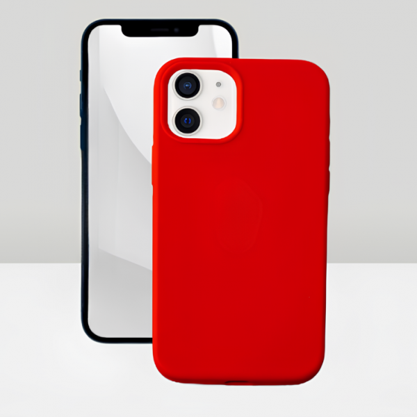 Чехол накладка силикон Silicone Case iPh 12/12 Pro красный аналог