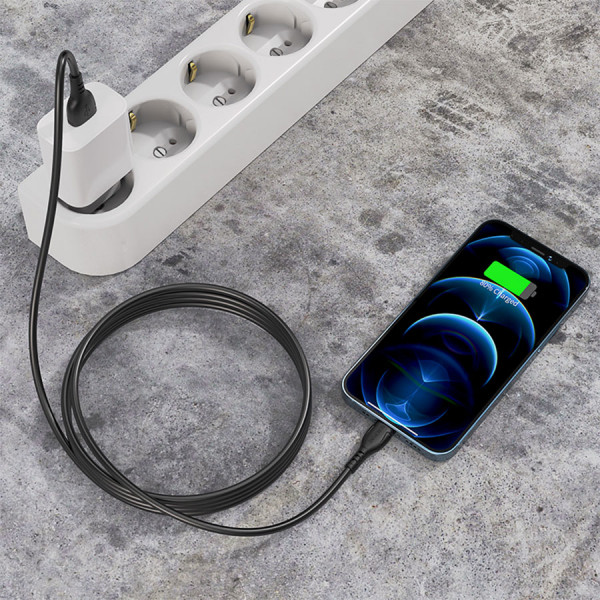 Кабель USB - Lightning Borofone BX51 1м 2,4A черный