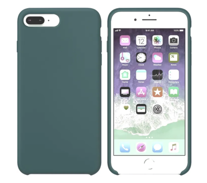 Чехол накладка силикон Silicone Case iPh 7/8 Plus зеленый аналог