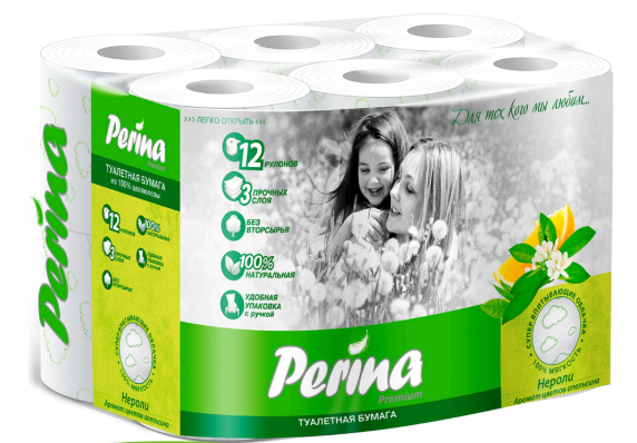Туалетная бумага Perina Premium нероли 3сл 12шт 000909