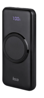 Аккумулятор внешний с беспр зарядкой с кабел Lightning/Type-C/Micro USB/USB ISA PB-12 10000mAh черн