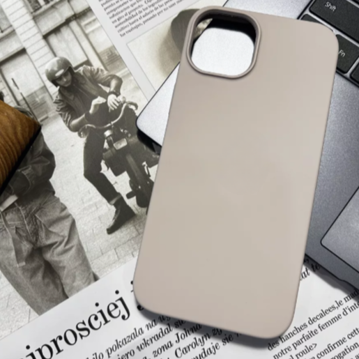 Чехол накладка силикон Silicone Case iPh 12 Pro Max бежевый аналог
