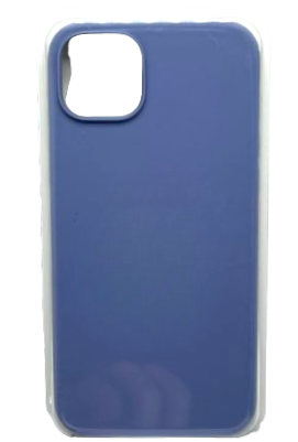 Чехол накладка силикон Silicone Case iPh 14 Plus серо-синий аналог