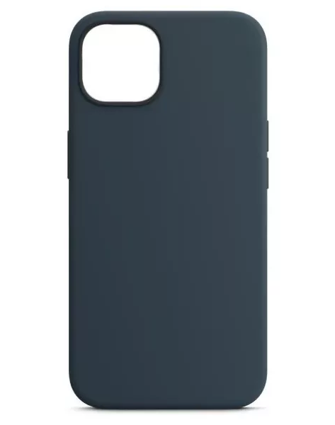 Чехол накладка силикон Silicone Case iPh 14 Plus серо-синий аналог