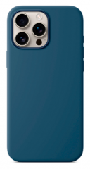 Чехол накладка силикон Silicone Case iPh 16 Pro темно-синий аналог