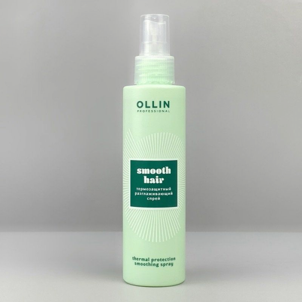 Спрей-термозащита для волос Ollin Smooth Hair с кукурузным крахмалом Разглаживающий 150мл 772574