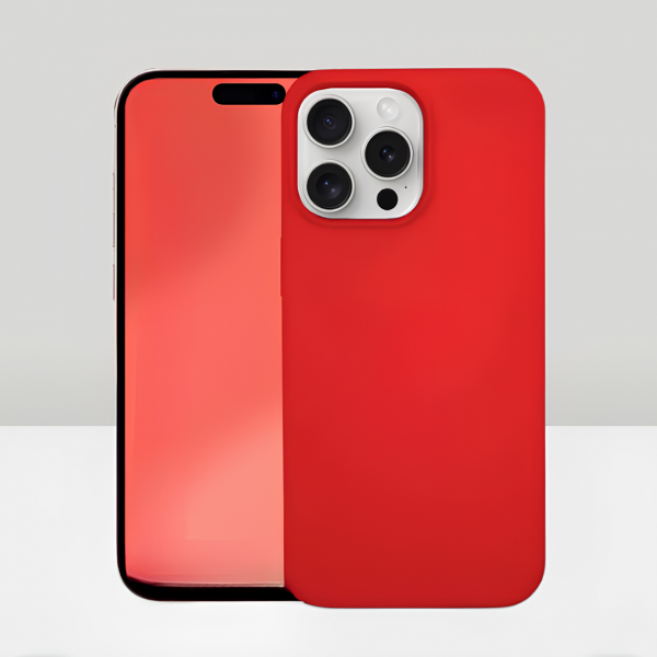 Чехол накладка силикон Silicone Case iPh 14 Pro красный аналог
