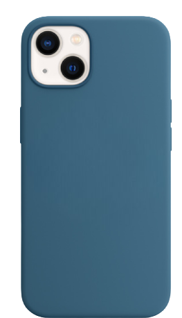 Чехол накладка силикон Silicone Case iPh 14 Plus синий аналог