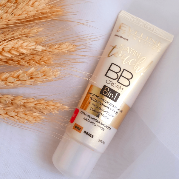 BB-крем Eveline Satin Touch 8в1 SPF10 с гиалуроновой кислотой Стимулирующий 02 40мл 40-31/2