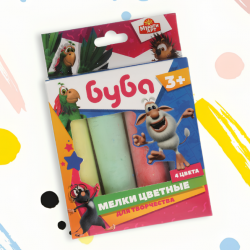 Мелки цветные MultiArt Буба 4шт 100MEL4-BUBA