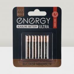 Батарейки Energy Ultra LR03 ААА 4BL алкалиновые (щелочные) 4шт 104406