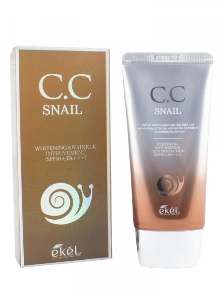 CC-крем Ekel SPF50+/PA++ c муцином улитки Регенирирующий 50мл 696541 -