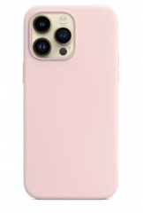 Чехол накладка силикон Silicone Case iPh 14 Pro пыльно-розовый аналог