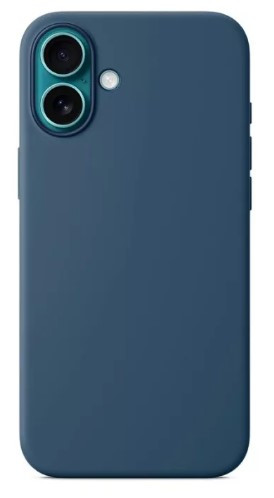 Чехол накладка силикон Silicone Case iPh 16 Plus темно-синий аналог