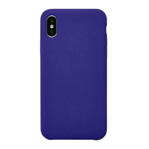 Чехол накладка силикон Silicone Case iPh X/XS темно-синий аналог