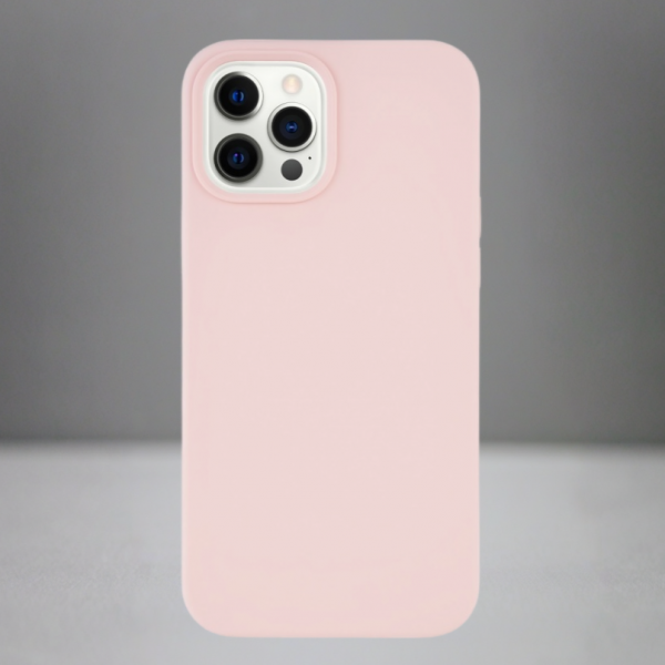 Чехол накладка пластик-ткань закрытый Cloth Case iPh 12 Pro Max розовый аналог -