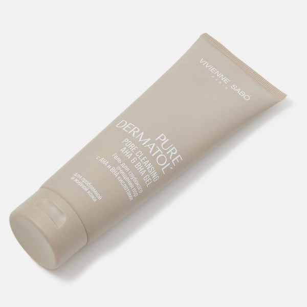 Гель для умывания Vivienne Sabo Pure Dermatol` с AHA и BHA кислотами Глубокое очищение 120мл 395553