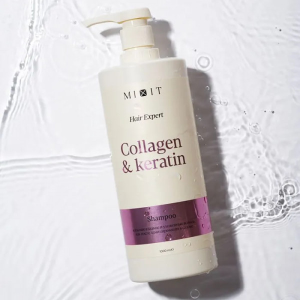 Шампунь MIXIT Collagen + keratin с кератином Ламинирующий 1л 211632