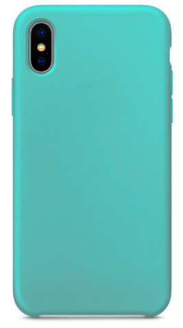 Чехол накладка силикон Silicone Case iPh XR темно-бирюзовый аналог