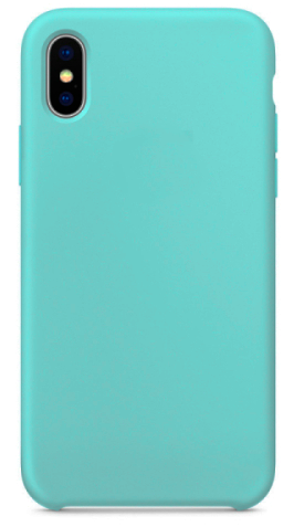 Чехол накладка силикон Silicone Case iPh XR темно-бирюзовый аналог