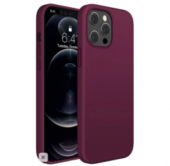 Чехол накладка силикон Silicone Case iPh 13 бордовый аналог