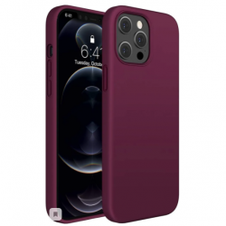 Чехол накладка силикон Silicone Case iPh 13 бордовый аналог