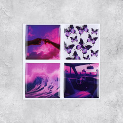 Стикеры (наклейки) 3D на телефон Дарите счастье Violet 4шт 10084325