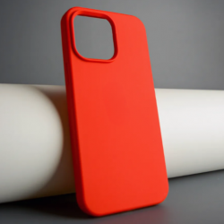 Чехол накладка силикон Silicone Case iPh 14 Pro Max красный аналог