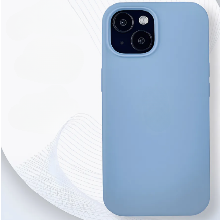 Чехол накладка силикон Silicone Case iPh 14 голубой аналог