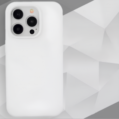 Чехол накладка силикон Silicone Case iPh 15 Pro Max белый аналог