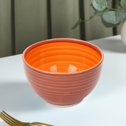 Салатник Fioretta Wood Orange керамика 14см оранжевый TDB443