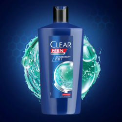 Шампунь Clear Men Активспорт 2в1 с ментолом Ультраосвежающий 610мл 994189