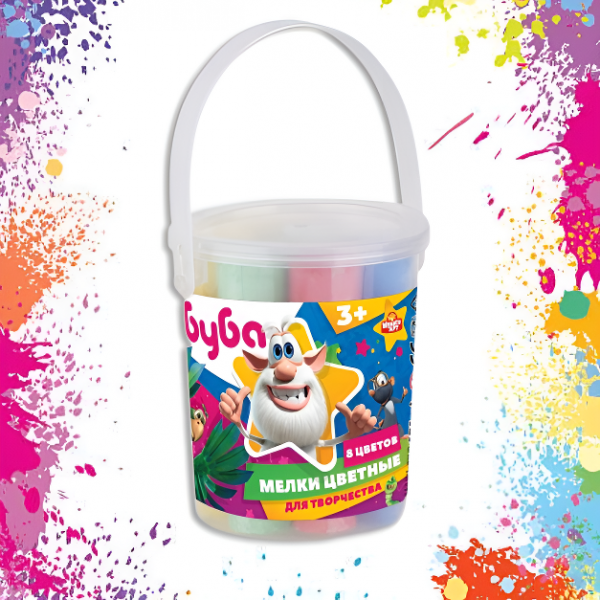 Мелки цветные MultiArt Буба 8шт MELBUCKET8-BUBA